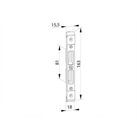 626972 - Gâche crochet-goujon bois A9