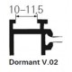 625020 - Pièce de dormant V.02 pour limiteur d'ouverture