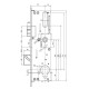 776659 - Serrure C600 40/92/8 T24 2 crochets